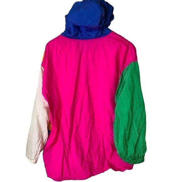 Vintage 80s 90s full zip windbreaker Chaus Sport multicolored mens' size large - Picture 2 of 5
